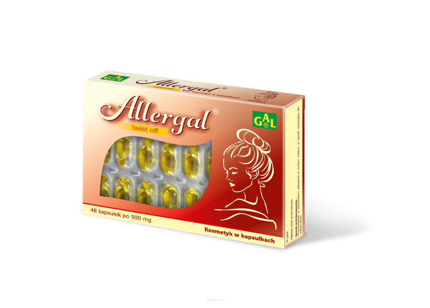 Allergal 500 mg 48 kaps. Pakiet 3+1